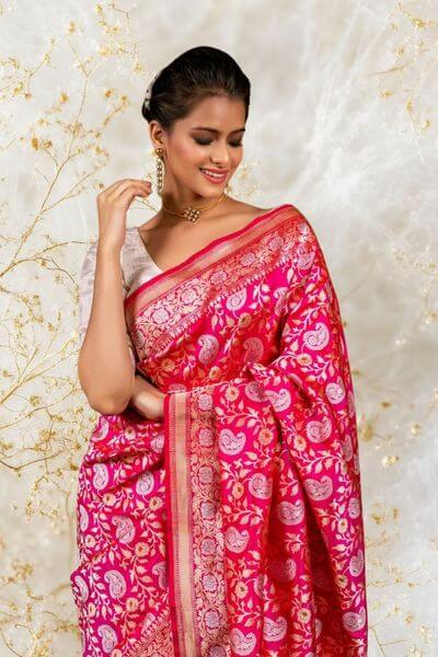 Handwoven Katan Silk Banarasi Sarees – Traditional Handloom Online Collection