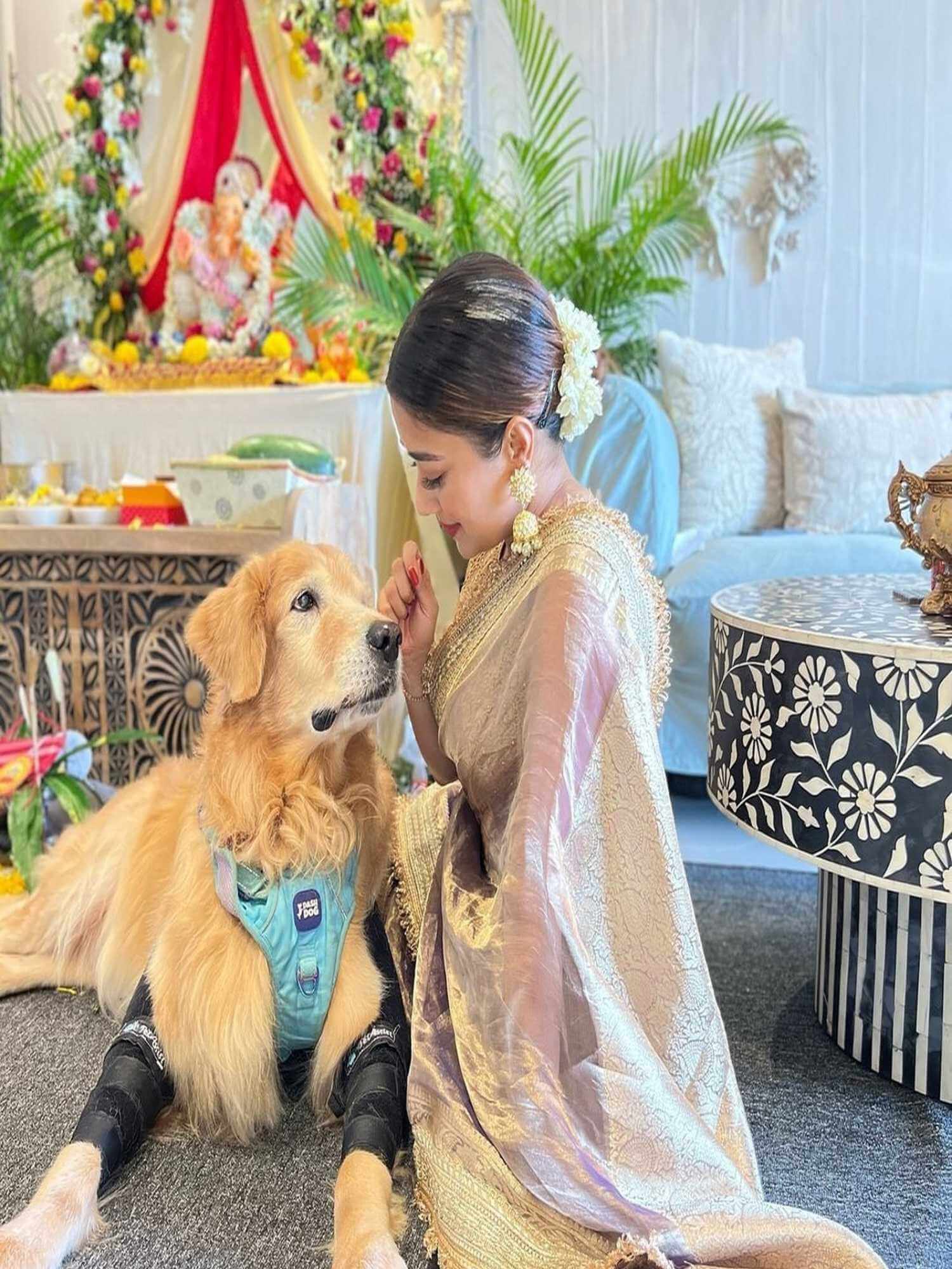 Tina Datta in Luxury Pastel Purple Handwoven Banarasi Tissue Silk Saree 